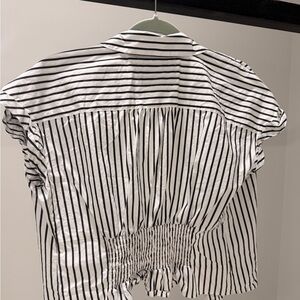 Karl Lagerfeld Black and White Striped Blouse